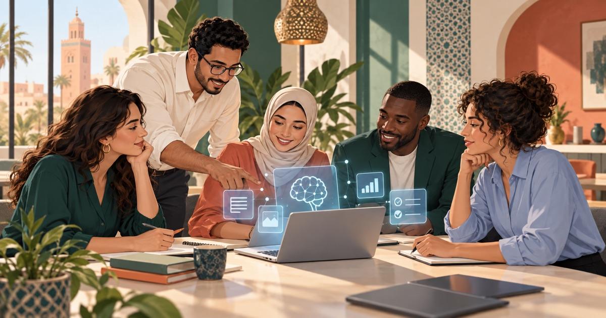 Illustration du guide : Réussir l’adoption de l’IA par les collaborateurs