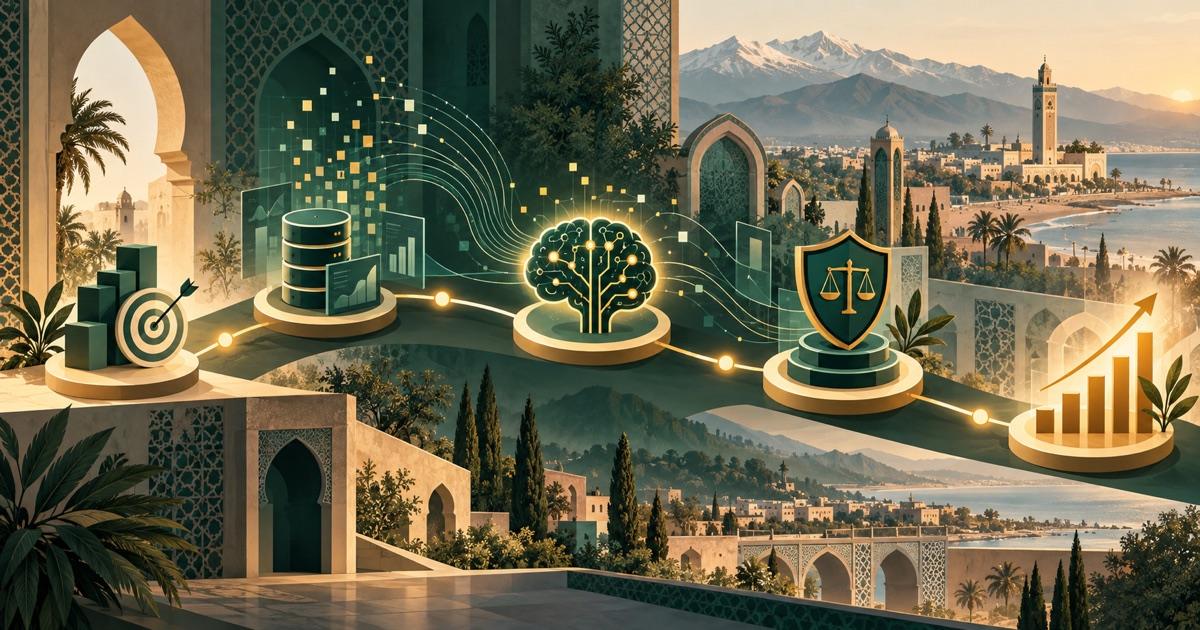 Illustration du guide : Construire une stratégie IA d’entreprise au Maroc