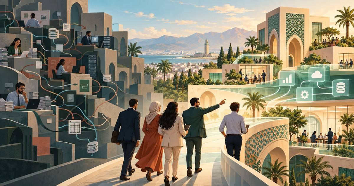 Illustration du guide : Construire une stratégie de transformation digitale au Maroc